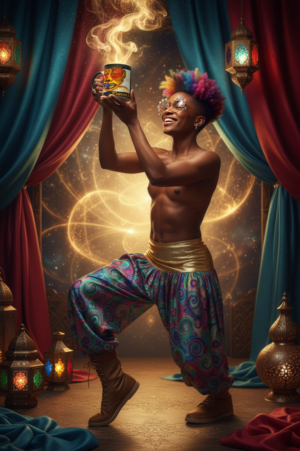 "Meditate to Elevate" Full Reveal Magic Mug | Art by SiR Roberts | Heat-Sensitive Coffee/ Tea
