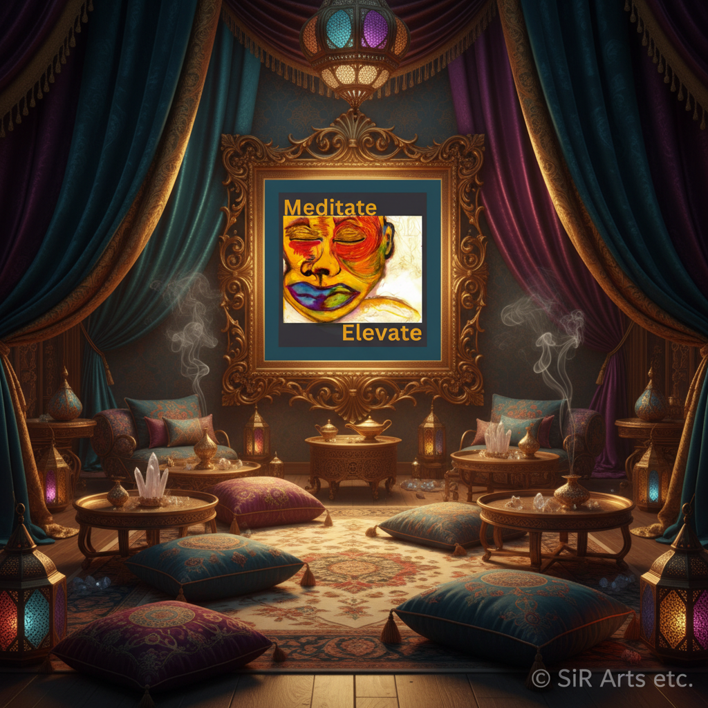 Meditate to Elevate — Genie Game Room Mockup